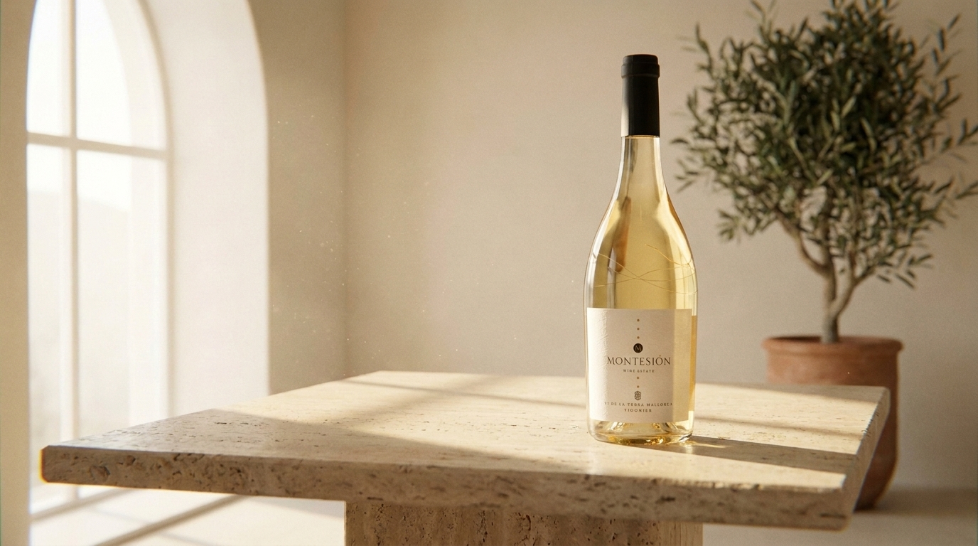 EU Regulation 2026/471 — Minimalist stone tabletop in a sunlit Mediterranean studio, soft shadows, clean aesthetic, neutral background, elegant and professional atmosphere.